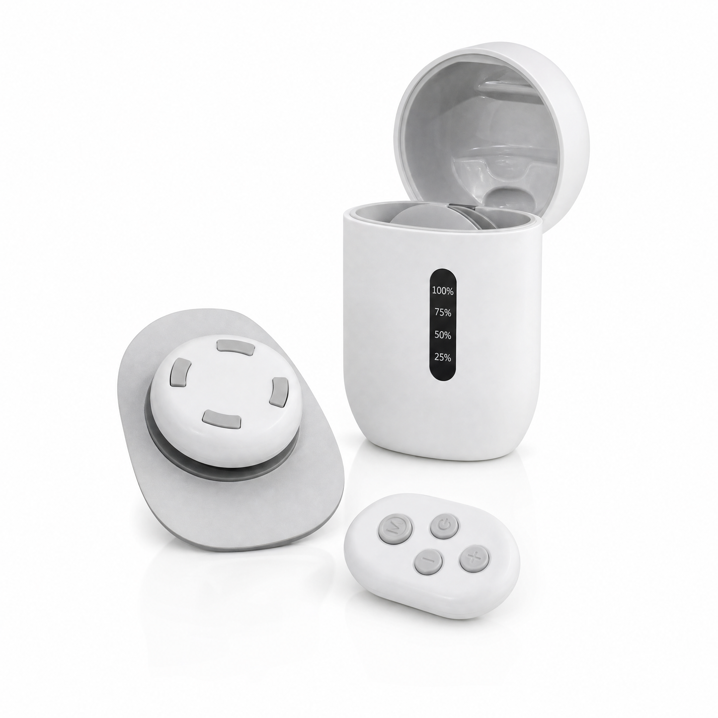 EMS Wireless Pain Reliever with charging case and remote