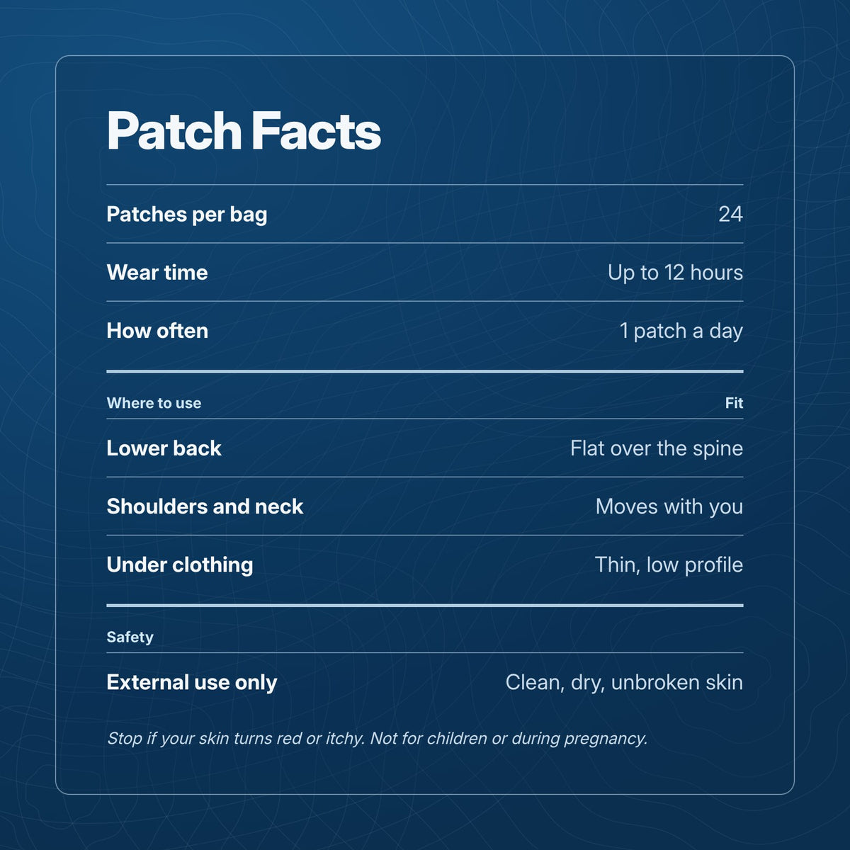Lumbar Warming Patches