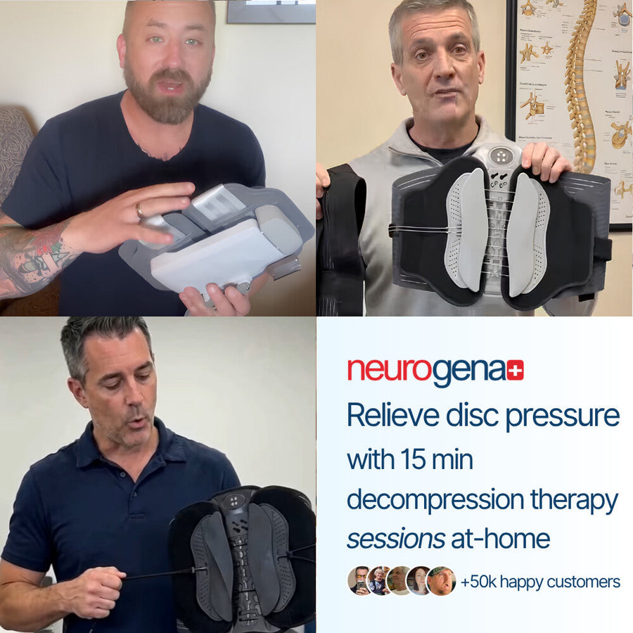 Relieve disc pressure with 15-minute decompression therapy sessions at home